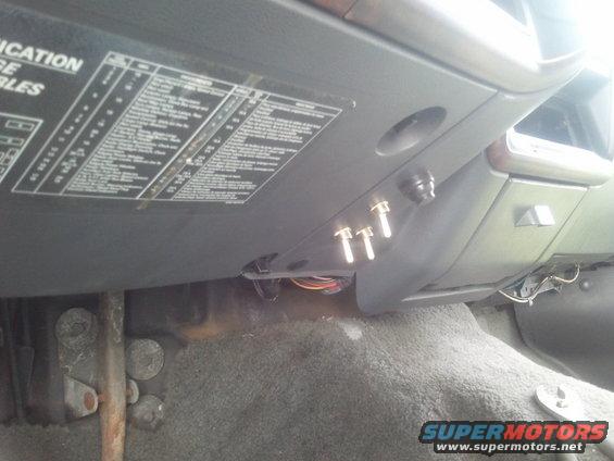 1989 Ford Bronco interior showing fuse box diagram and aftermarket switches installed