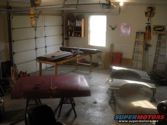 the painting area in my garage.