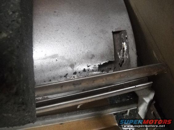 54-build--8132011-026.jpg 8-13-2011:  The driver side has been stripped to the bare metal and needs some rust repair to the lower door skin and inner structure. And it has some damage to the door skin higher up the door. I'll get some better pics of the doors once I unload them out of my van.