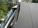 1979 Ford Ranchero - A close-up view of a vehicle's roofline and window frame shows wear and peeling paint.