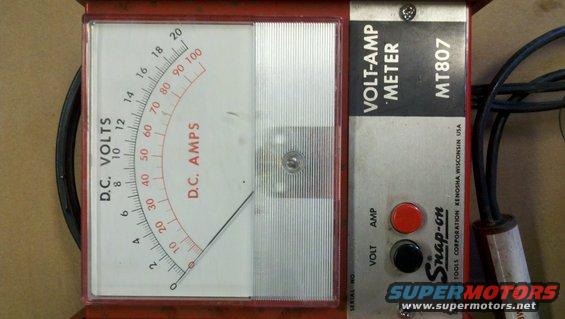 Snap-on MT807 Volt-Amp Meter with D.C. Volts and D.C. Amps gauges