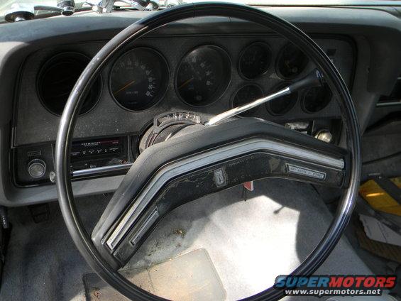 1979 Ford Ranchero interior dashboard with gauges and steering wheel