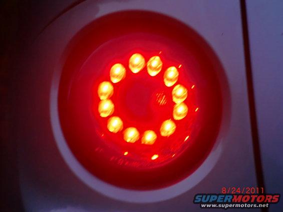 Red taillight with circular LED pattern