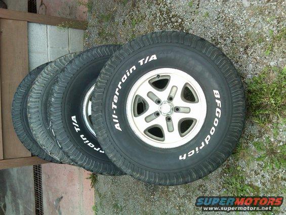 33x12.5 AT's i picked up for the bronc. currently on crap ranger rims
