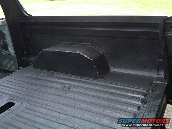 bedliner. notice custom made wheel wells