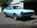1972 Ford Pinto - Front 3/4 view of a light blue 1972 Ford Pinto hatchback.