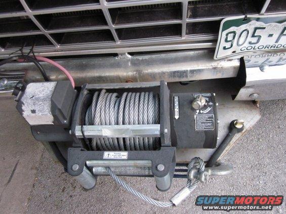 Front bumper with a winch and a Colorado license plate