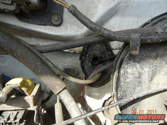 There's the hole from the engine compartment.