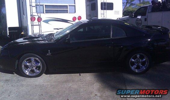 Black 2003 Ford Mustang GT side view