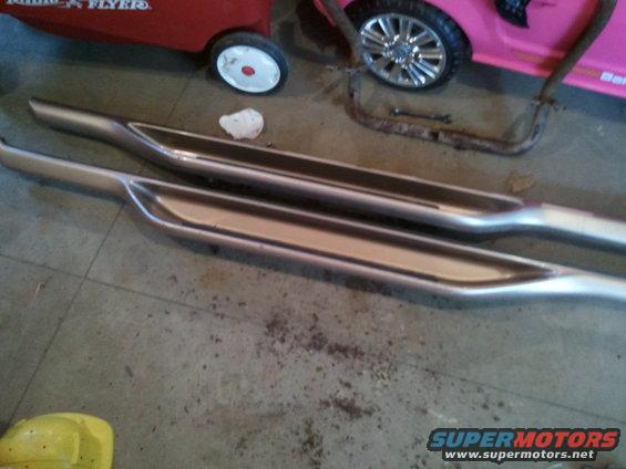 Pair of chrome running boards