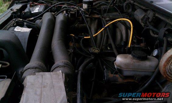 Duct tape on air box.  Will be installing K&N cold air intake.