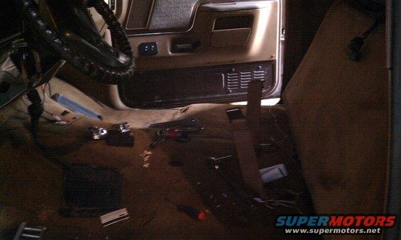 Removing seats and interior parts.