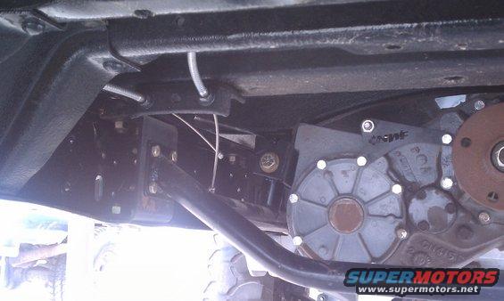 Transfer case and underbody components of a vehicle