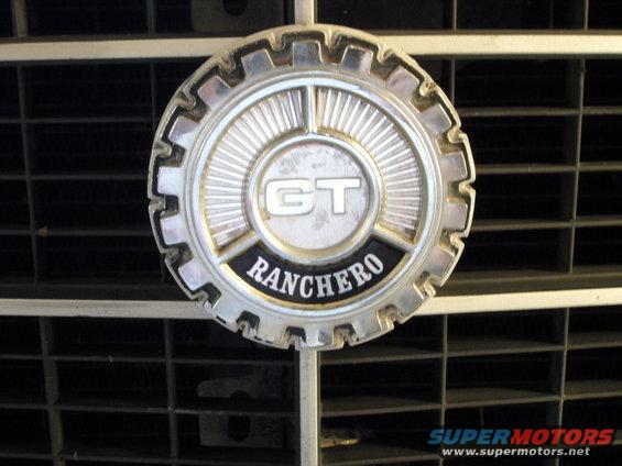1973 Ford Ranchero emblem on grille