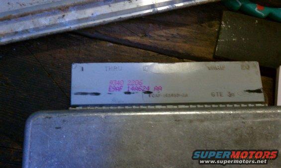 Engine control module with part number E9AF 14A624 AA