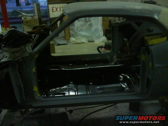 After a year and a half halt in progress, I gave the Boss my full attention for 4 days before I left for Afghanistan. Floor pan installed, 10 Sep '11.  Slides right in through the windshield opening.  who knew?  Afghan tour was a year long, so nothing else happened.