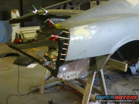 Transition piece cleeco'd in place.  What do you call this piece?  I have no idea what it's called.