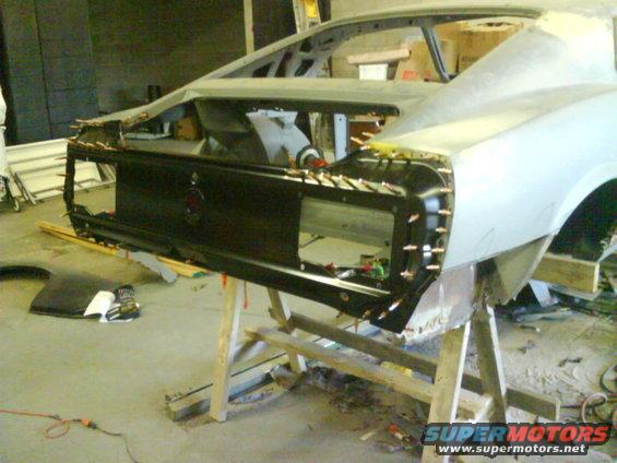 Rear end sheet metal all clamped in place and fitted