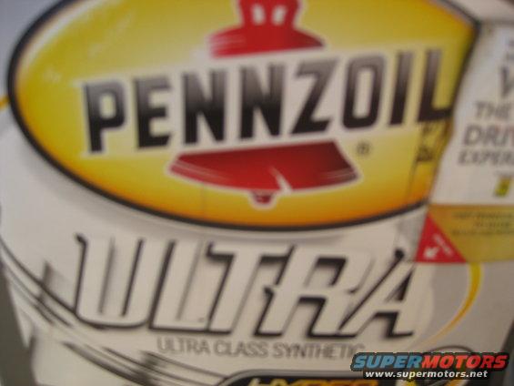 Pennzoil Ultra oil container with Supermotors.net logo