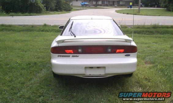 White 1994 Ford Probe rear view with spoiler and 'Probe GT' badging
