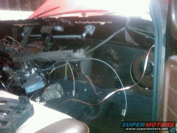 Interior dashboard wiring and components
