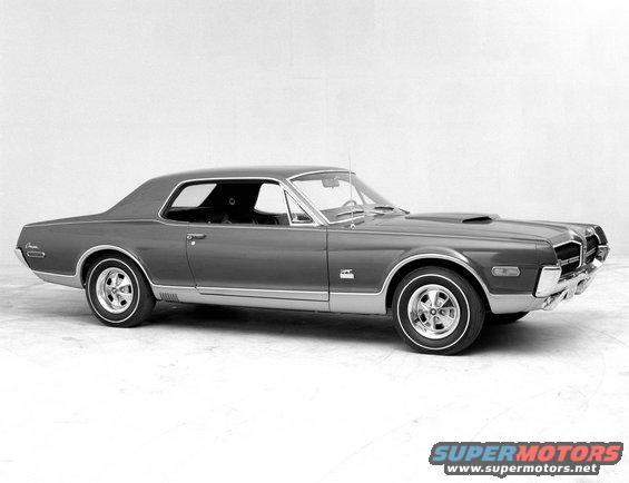 1968 Mercury Cougar coupe, side view with hood scoop