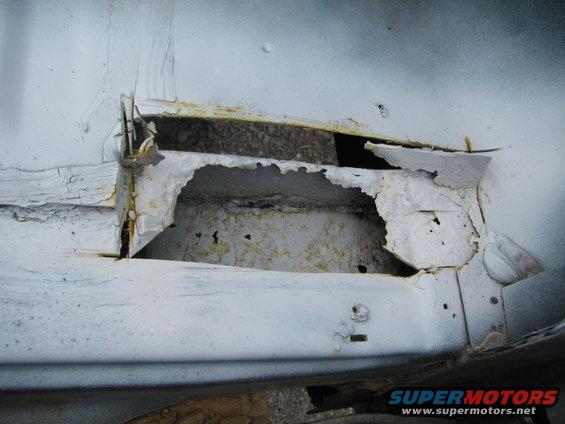 Cut out rust on passengers side