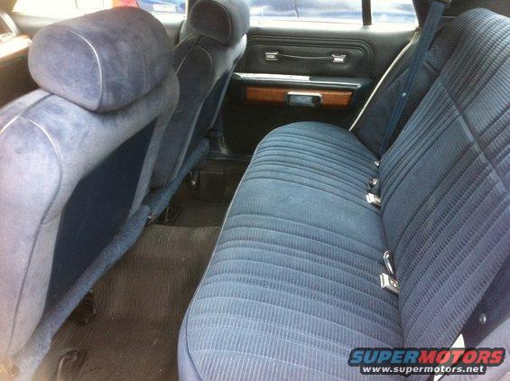 Blue fabric seats and door panel in a 1991 Ford Crown Victoria LTD