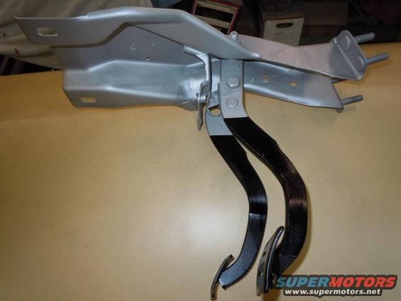 Car clutch and brake pedals assembly, painted silver and black