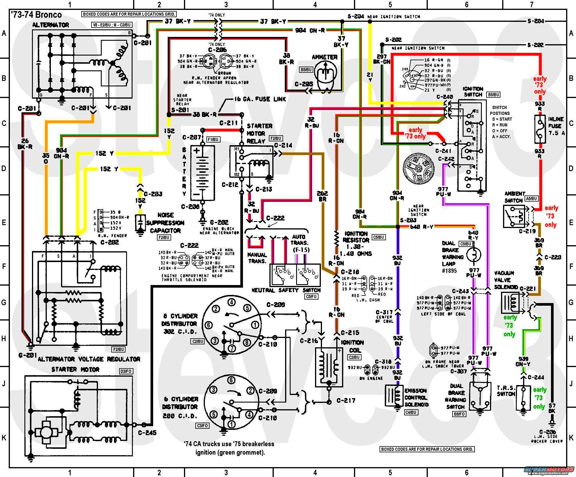 Wiring diagram for 1974 ford bronco #4