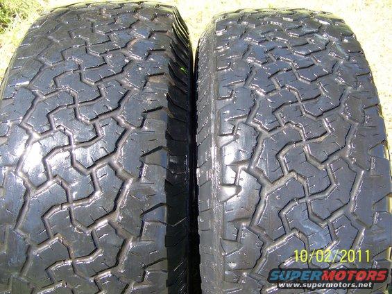 2 BFG 33x12.50x15  40% tread with some fender rash
