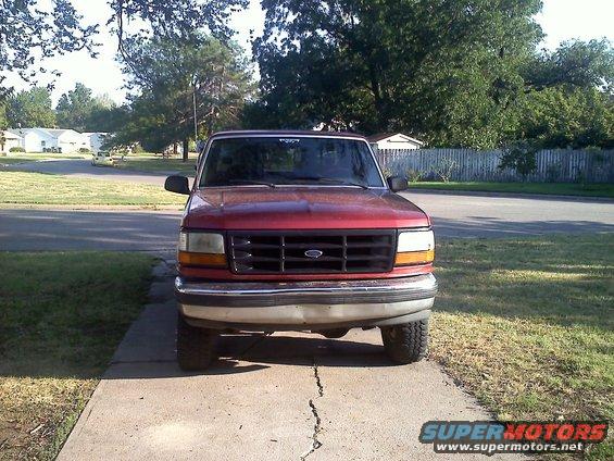 Red 1992 Ford F-150 front view