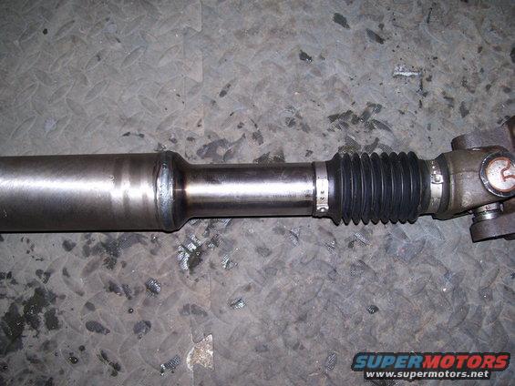new-driveshaft-(3).jpg Custom driveshaft, started life as a front shaft for a F-350. 1350 U-joints with a custom 1350/1330 joint for the pinion flange.

For information on getting one of these sweet driveshafts talk to Jason at Thurlow Welding & Machine in Fargo, ND  (701) 282-2484