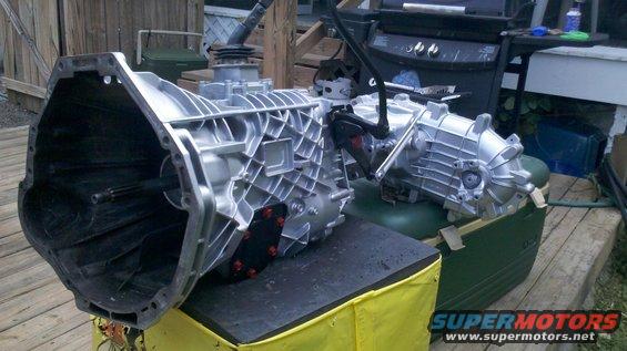 ZF5 transmission with shifter, viewed from the front