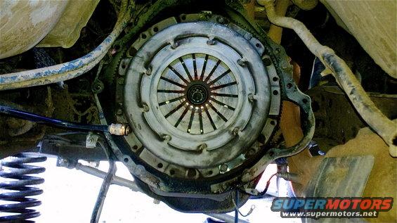 close-up of vehicle clutch assembly