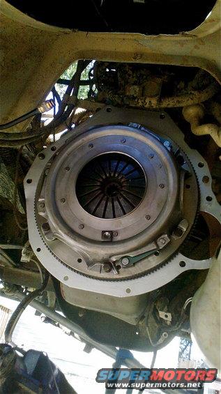 close-up of vehicle clutch assembly