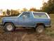 1985 Ford Bronco - This 1985 Ford Bronco, seen from the side, is parked in a field with trees in the background.