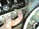 1994 Land Rover Range Rover - Engine detail showing exhaust manifold, valve cover, and internal components.