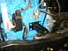 1992 Ford Bronco - Engine components including a power steering pump and fuel pump are visible in this close-up view.