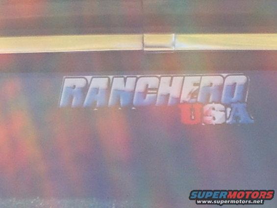 Ranchero USA emblem on a 1973 Ford Ranchero