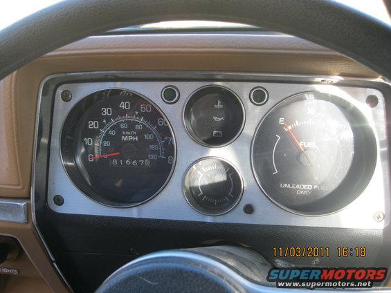 1984 Chevrolet C/K Pickup dashboard with speedometer, fuel gauge, and temperature gauge visible