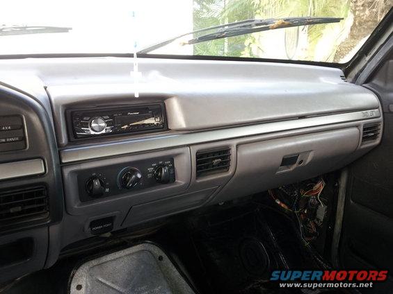 1995 Ford Bronco interior dashboard with Pioneer radio and 4x4 controls