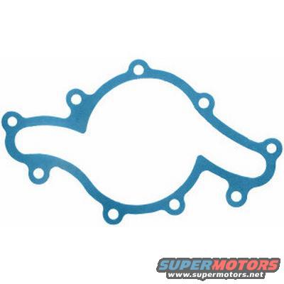 blue water pump gasket with bolt holes