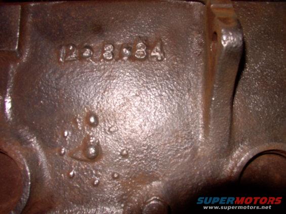 Cast in late 84', happily it has 302 heads but also happily, not the roller cam and low rpm valve train.