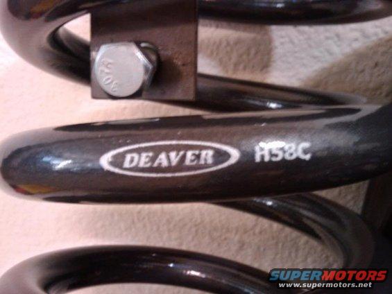 Deaver spring with bolt and H58C marking