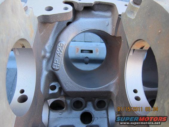 Engine block casting with "HP 429" visible