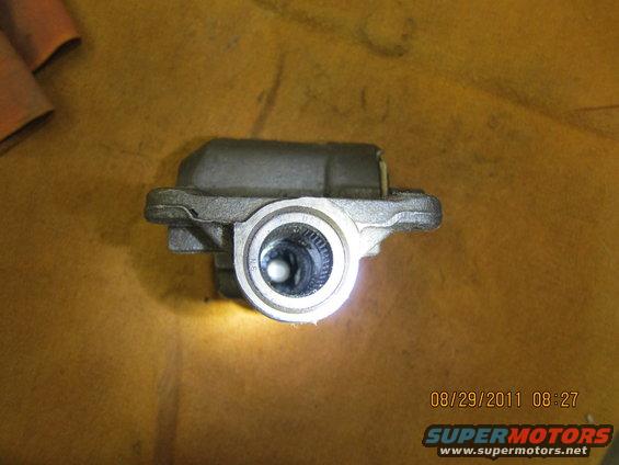 Brake master cylinder part with internal splines visible