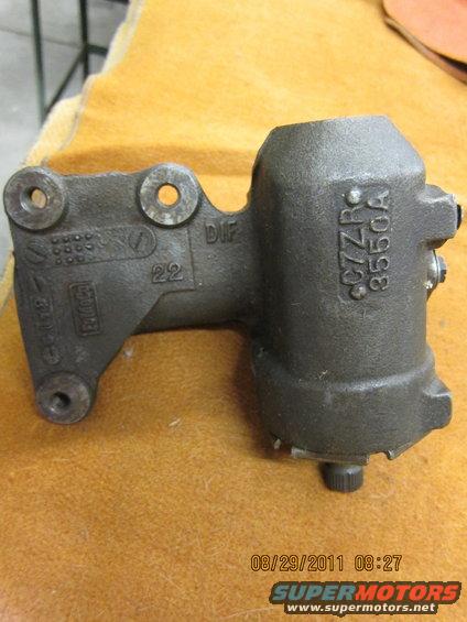 Cast iron steering gear housing with part numbers visible