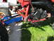 1985 Honda ATC 250 R - Detail shot of the engine and rear swingarm assembly of a Honda three-wheeled all-terrain vehicle.