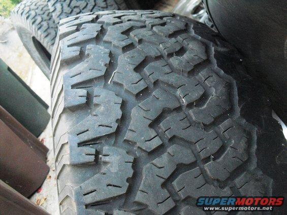 BFGoodrich All-Terrain T/A tire tread detail, close-up view